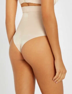 Spanx Suit Your Fancy High-rise Stretch-jersey Thong -Women Clothing Store 1094 3004166 10196R CHAMPAGNEBEIGE ALT02