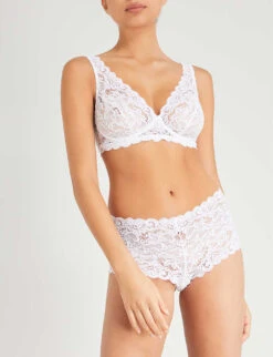 HANRO Moments Stretch-lace Maxi Briefs -Women Clothing Store 218 1000262 071447 WHITE ALT01