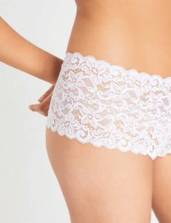 HANRO Moments Stretch-lace Maxi Briefs -Women Clothing Store 218 1000262 071447 WHITE ALT03