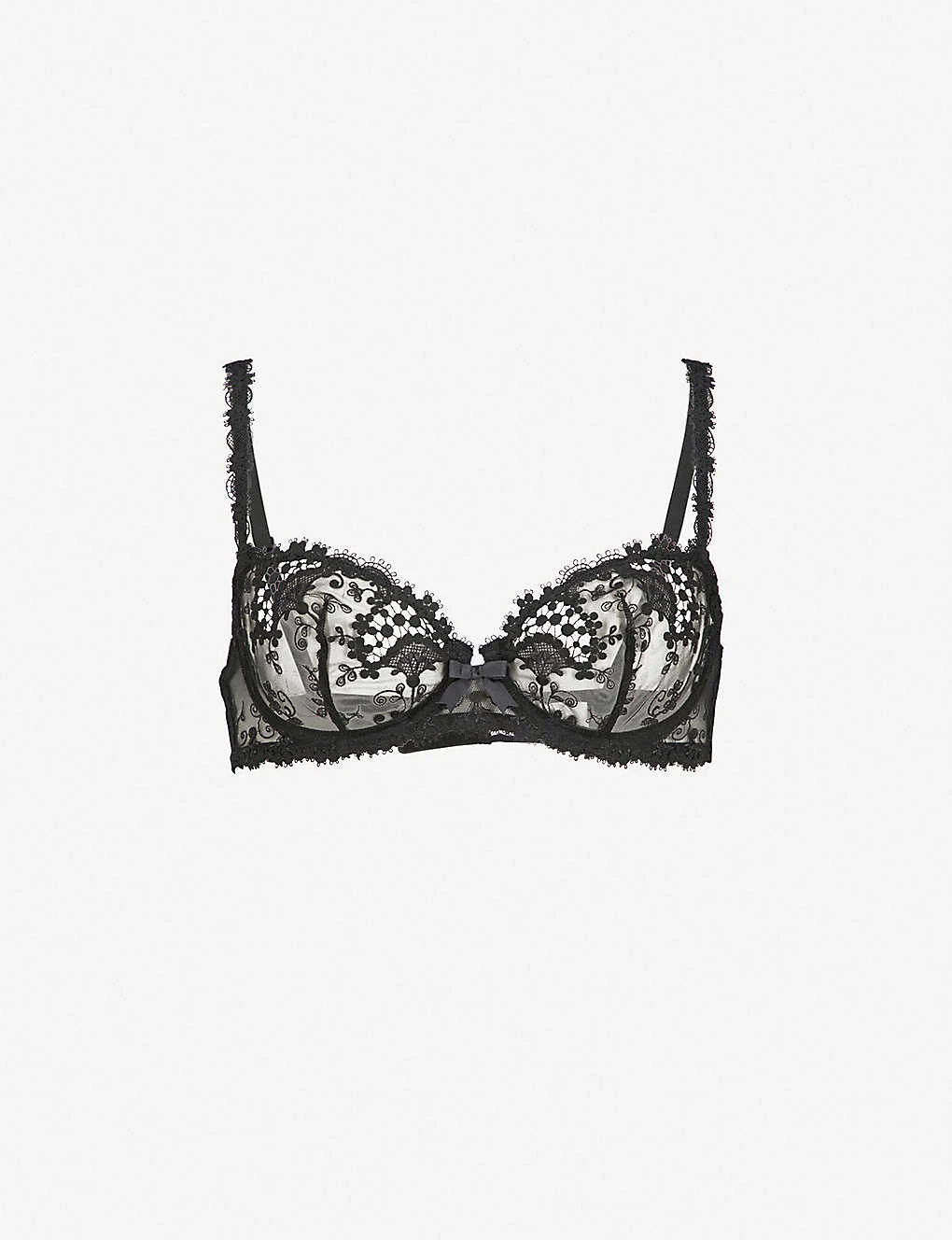 Simone Perele Wish Stretch-tulle And Lace Underwired Half-cup Bra 1 Simone Perele Wish Stretch-tulle And Lace Underwired Half-cup Bra