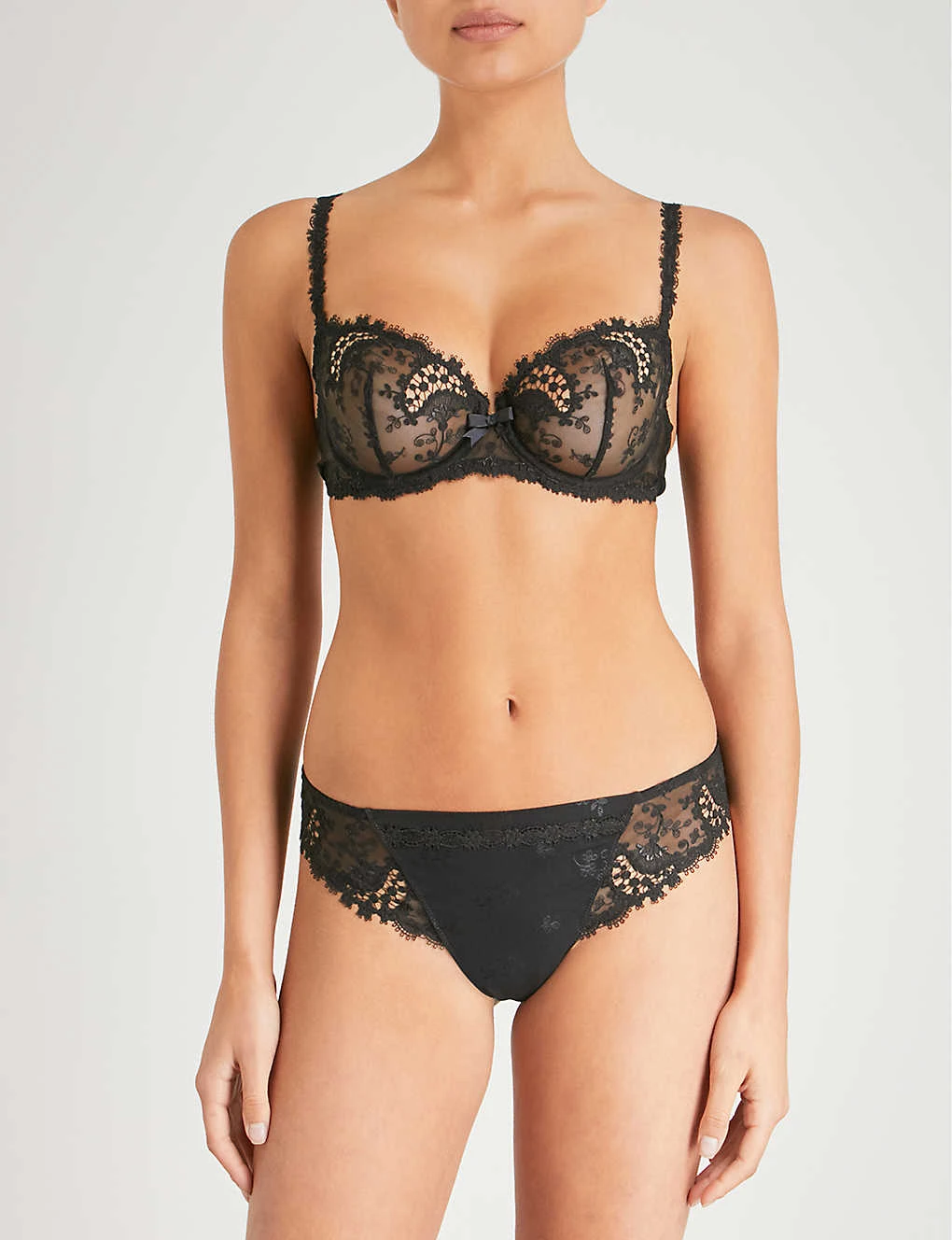 Simone Perele Wish Stretch-tulle And Lace Underwired Half-cup Bra 2 Simone Perele Wish Stretch-tulle And Lace Underwired Half-cup Bra - Image 2