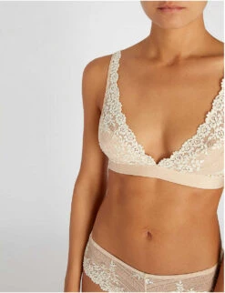 Wacoal Embrace Lace Stretch-lace Soft-cup Bra -Women Clothing Store 218 76029603 WA852191BLK NUDE ALT03