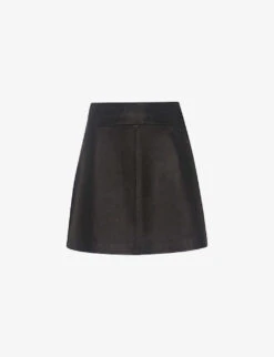 Whistles Leather Mini Skirt