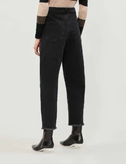 Whistles Barrel-leg High-rise Jeans 8 Whistles Barrel-leg High-rise Jeans -Women Clothing Store 501 10019 028812 BLACK ALT02