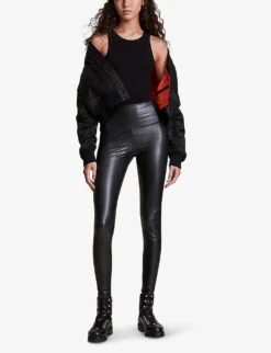 AllSaints Cora Faux-leather Leggings -Women Clothing Store 930 10136 WL166P BLACK ALT01