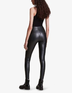 AllSaints Cora Faux-leather Leggings -Women Clothing Store 930 10136 WL166P BLACK ALT02
