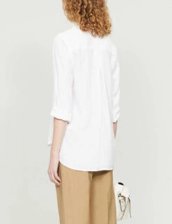 Loose-fit Woven Shirt -Women Clothing Store R00105079 WHITE ALT02