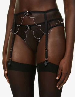 AGENT PROVOCATEUR Lorna Mesh Suspender Belt 9 AGENT PROVOCATEUR Lorna Mesh Suspender Belt -Women Clothing Store R00137920 BLACKPINK ALT04
