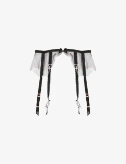 AGENT PROVOCATEUR Lorna Mesh Suspender Belt