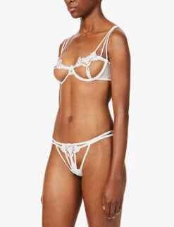 BLUEBELLA Nova Mid-rise Stretch-lace Thong 7 BLUEBELLA Nova Mid-rise Stretch-lace Thong -Women Clothing Store R03674131 IVORY ALT01