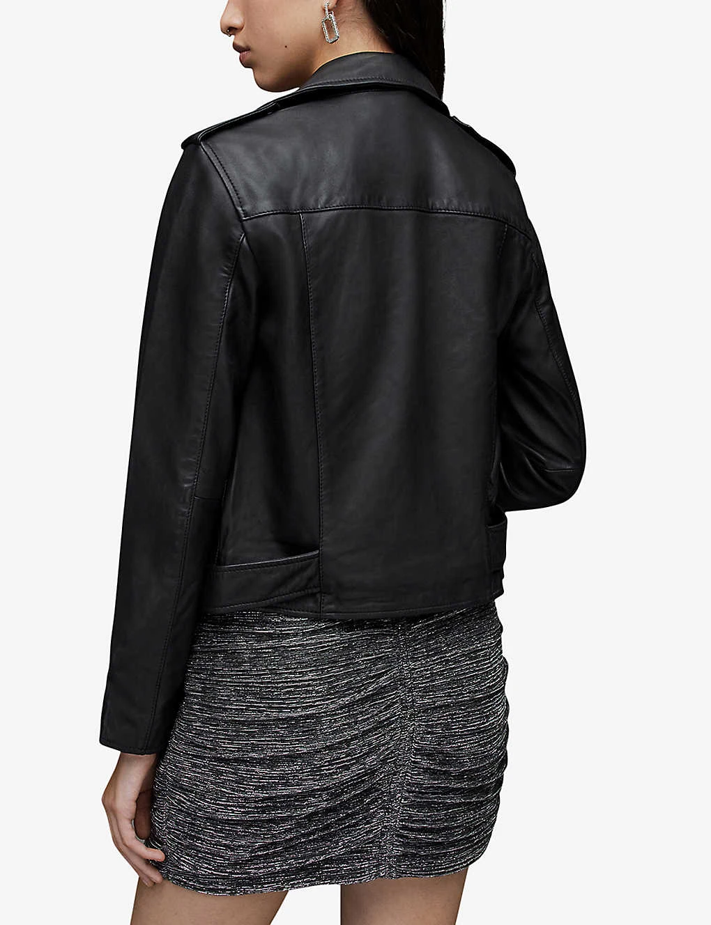 AllSaints Balfern Leather Biker Jacket 5 AllSaints Balfern Leather Biker Jacket - Image 5