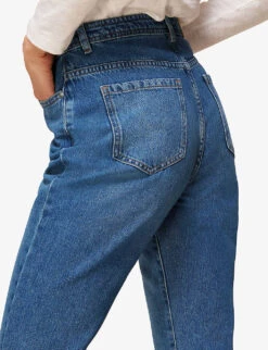 Whistles Authentic Mid-rise Kick-flare Cropped Jeans -Women Clothing Store R03737890 BLUE ALT03