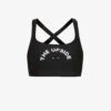 Matte Tech Paola Logo Print Stretch-jersey Sports Bra