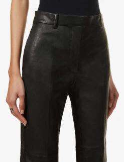 Joseph Coleman High-rise Leather Trousers 9 Joseph Coleman High-rise Leather Trousers -Women Clothing Store R03748268 BLACK ALT04