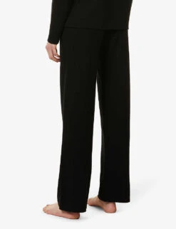 Wide-leg High-rise Cashmere Trousers -Women Clothing Store R03753423 BLACK ALT03