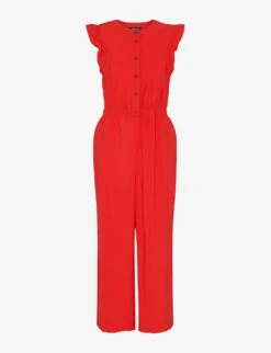 Whistles Frilled Wide-leg Woven Jumpsuit