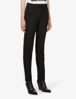 Zadig & Voltaire Prune Strass Mid-rise Woven Trousers -Women Clothing Store R03799391 NOIR ALT02