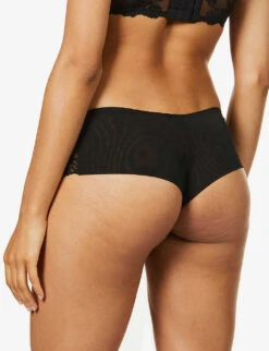 Aubade Softessence High-rise Mesh Briefs 8 Aubade Softessence High-rise Mesh Briefs -Women Clothing Store R03808092 NOIR ALT03