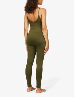 Maternity The Kate Sleeveless Stretch-woven Unitard -Women Clothing Store R03811961 OLIVE ALT03