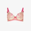 AGENT PROVOCATEUR Zuri Floral-embroidered Mesh Bra