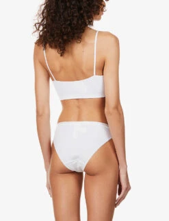 HANRO Touch Feeling Cropped Stretch-jersey Bra -Women Clothing Store R03848682 WHITE ALT03