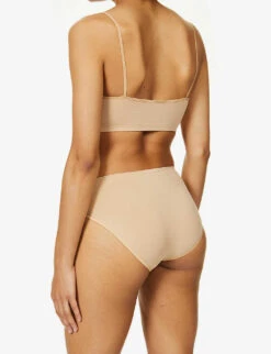 HANRO Touch Feeling Mid-rise Stretch-jersey Briefs -Women Clothing Store R03848684 BEIGE ALT03
