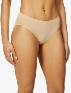 HANRO Touch Feeling Mid-rise Stretch-jersey Briefs -Women Clothing Store R03848684 BEIGE ALT04