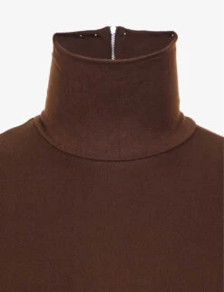 Maternity The Penelope Turtleneck Stretch-jersey Jumpsuit -Women Clothing Store R03900529 CHOCOLATE ALT02