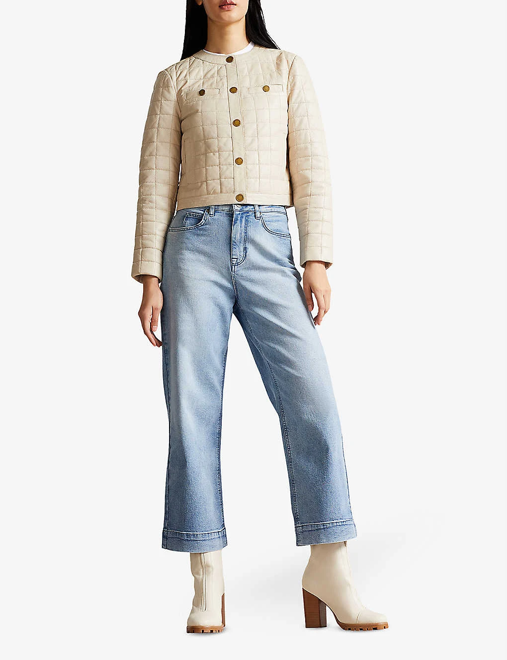 Ted Baker Roseum Wide-leg Cropped Stretch-denim Jeans 2 Ted Baker Roseum Wide-leg Cropped Stretch-denim Jeans - Image 2
