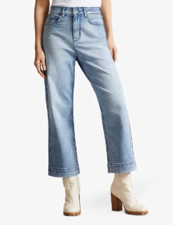 Ted Baker Roseum Wide-leg Cropped Stretch-denim Jeans 6 Ted Baker Roseum Wide-leg Cropped Stretch-denim Jeans -Women Clothing Store R03907652 LTWASH ALT02