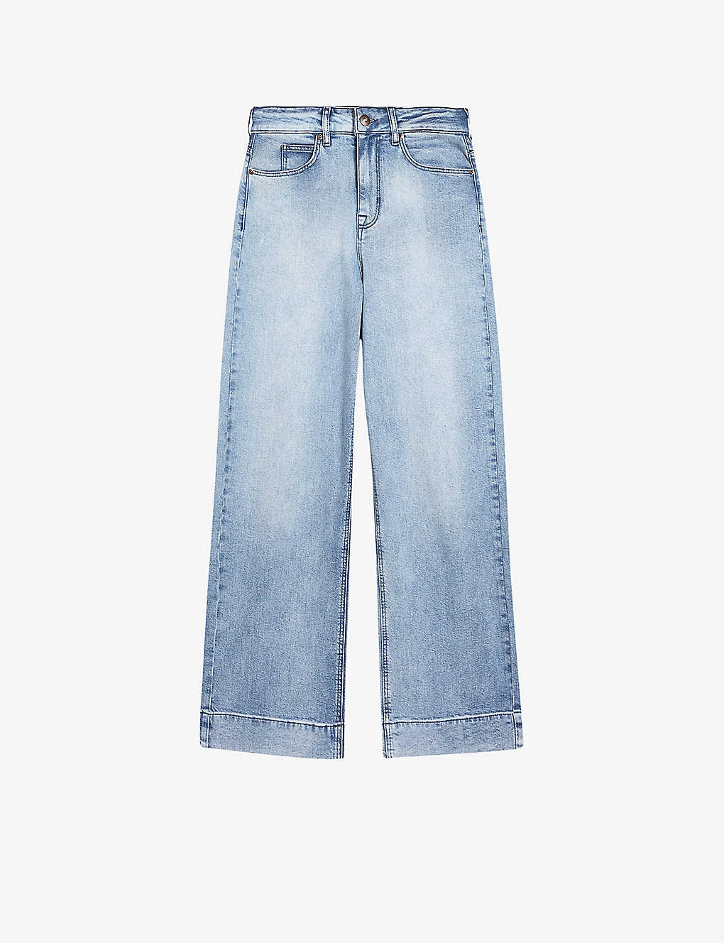 Ted Baker Roseum Wide-leg Cropped Stretch-denim Jeans 1 Ted Baker Roseum Wide-leg Cropped Stretch-denim Jeans