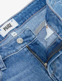 Paige Amber Cropped Mid-rise Stretch-denim Jeans -Women Clothing Store R03913278 SEAWATERDISTRESSED ALT06