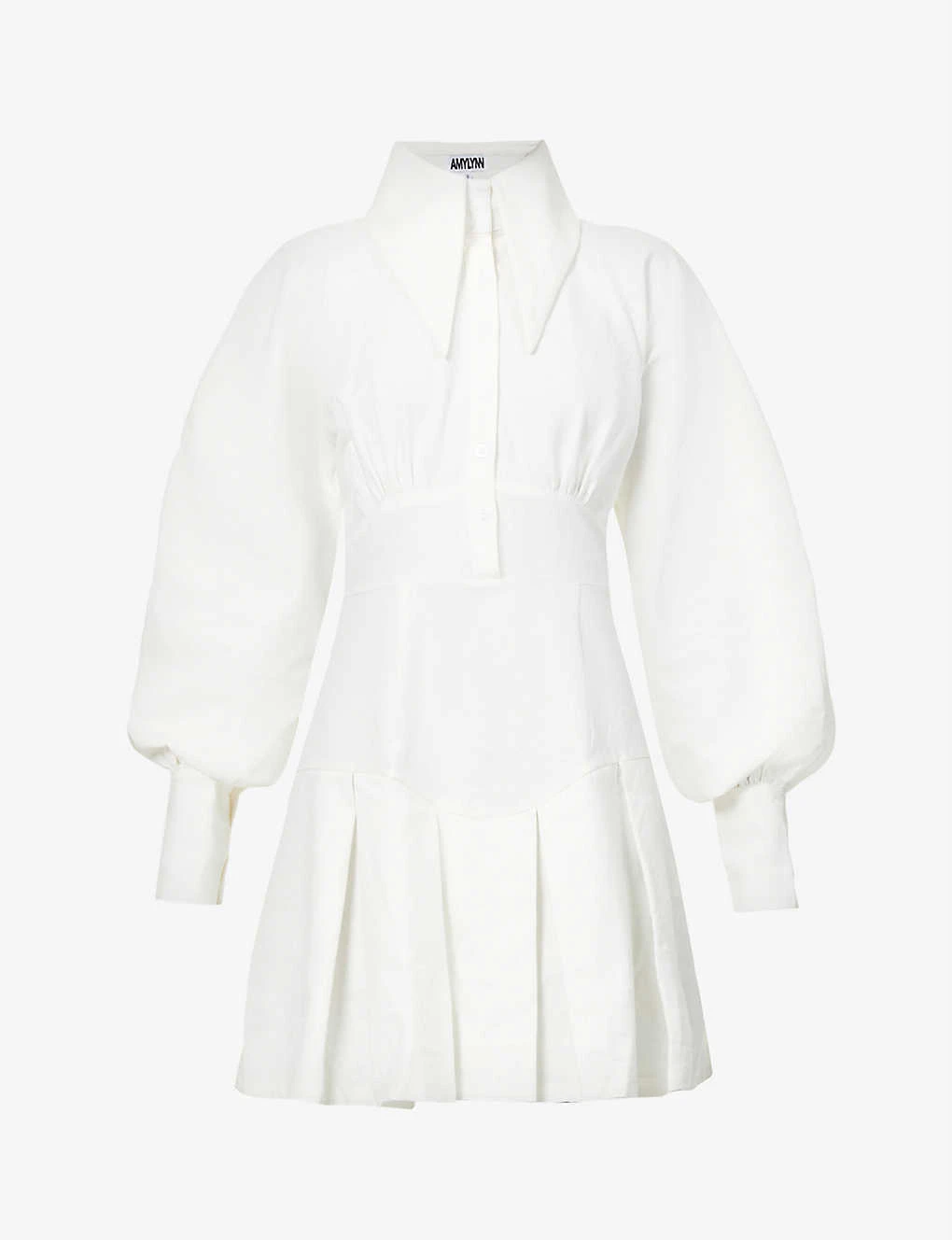 Oversized-collar Crepe Mini Dress 1 Oversized-collar Crepe Mini Dress