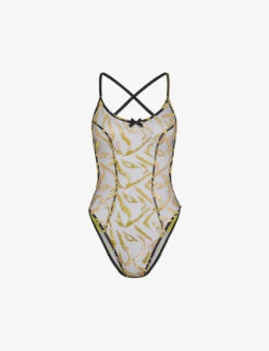 AGENT PROVOCATEUR Pawla Zebra-print Stretch-mesh Body