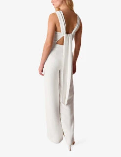 Whistles Thelma Wide-leg Woven Wedding Jumpsuit 9 Whistles Thelma Wide-leg Woven Wedding Jumpsuit -Women Clothing Store R03920210 CREAM ALT03