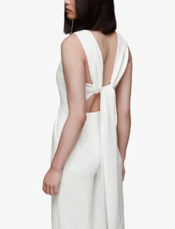 Whistles Thelma Wide-leg Woven Wedding Jumpsuit 11 Whistles Thelma Wide-leg Woven Wedding Jumpsuit -Women Clothing Store R03920210 CREAM ALT05