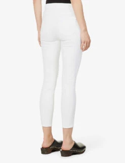 Paige Hoxton Cropped Skinny-leg High-rise Stretch-denim Jeans -Women Clothing Store R03920984 CRISPWHITE ALT03
