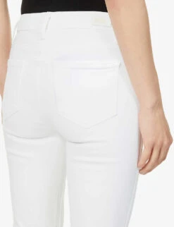 Paige Hoxton Cropped Skinny-leg High-rise Stretch-denim Jeans -Women Clothing Store R03920984 CRISPWHITE ALT05