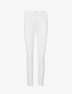 Paige Hoxton Cropped Skinny-leg High-rise Stretch-denim Jeans