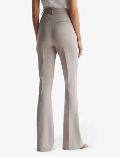 Reiss Dylan Flare-leg Stretch-woven Trousers -Women Clothing Store R03925837 NEUTRAL ALT03