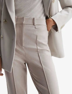 Reiss Dylan Flare-leg Stretch-woven Trousers -Women Clothing Store R03925837 NEUTRAL ALT04