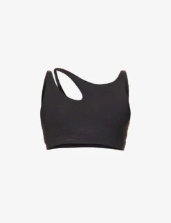 Peak Cut-out Stretch-woven Top