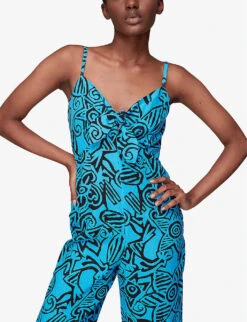 Whistles Starflower Floral-print Tied-front Woven Jumpsuit -Women Clothing Store R03941527 MULTICOLOURED ALT04