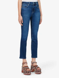 Paige Cindy Straight-leg High-rise Stretch-denim Jeans -Women Clothing Store R03941948 SOLEIL ALT02