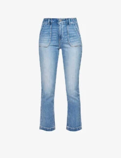 Paige Mayslie Straight-leg Mid-rise Stretch-denim Jeans
