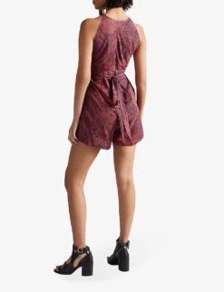 Ted Baker Odesia Graphic-print Woven Playsuit 9 Ted Baker Odesia Graphic-print Woven Playsuit -Women Clothing Store R03952659 DKRED ALT04
