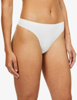 Seamless Mid-rise Microfibre Thong -Women Clothing Store R03952908 MILK ALT02