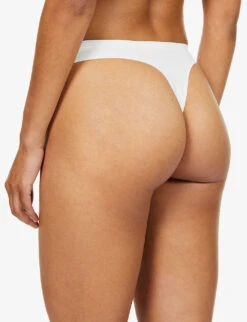 Seamless Mid-rise Microfibre Thong -Women Clothing Store R03952908 MILK ALT03