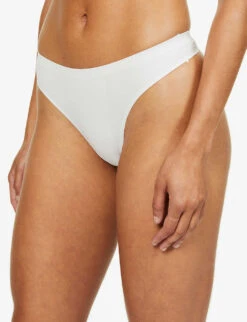 Seamless Mid-rise Microfibre Thong -Women Clothing Store R03952908 MILK ALT04