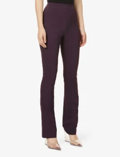 Laurel Darted-back Straight-leg High-rise Stretch-woven Trousers -Women Clothing Store R03982030 NIGHTSHADE ALT02